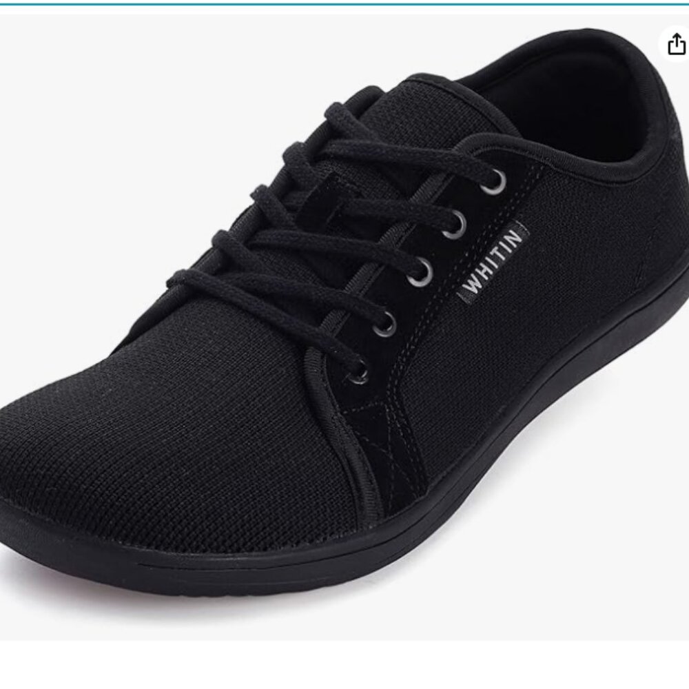 Minimalist Barefoot Shoes, zero Drop Soles,Black, Women's 6